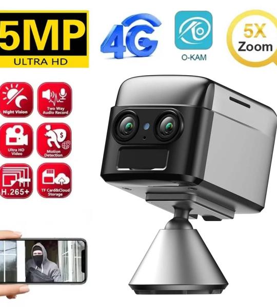 Mini caméra de Surveillance espion 1080P HD 64GB 4K 5MP 4G carte SIM caméra de détection humaine interphone vocal caméscope de sécurité 2025