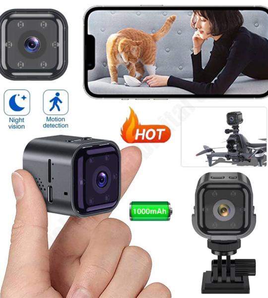 Mini caméra espion WiFi HD 1080P vue à distance alarme sonore Vision nocturne Ultra longue veille détection Mobile caméra de sécurité 2025