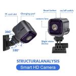 Mini caméra espion WiFi HD 1080P vue à distance alarme sonore Vision nocturne Ultra longue veille détection Mobile caméra de sécurité 2025